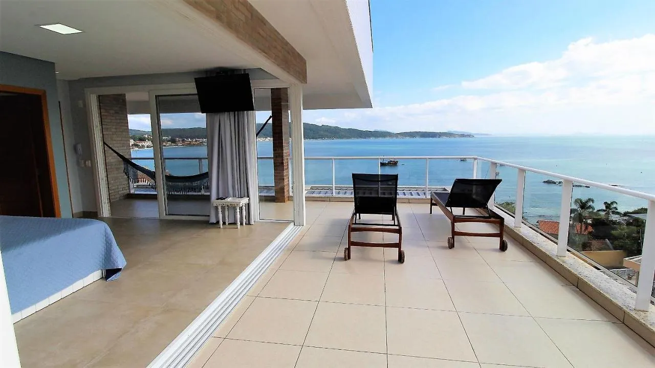 Apartamento 1082 - Flat com Vista para o Mar e Hidromassagem para Locação de Temporada em Bombinhas Brasil