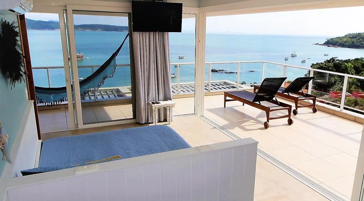 Apartamento 1082 - Flat com Vista para o Mar e Hidromassagem para Locação de Temporada em Bombinhas